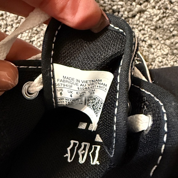 NEW Converse all star dainty mule slipon Sneakers black and white womens size 6. - Picture 5 of 7